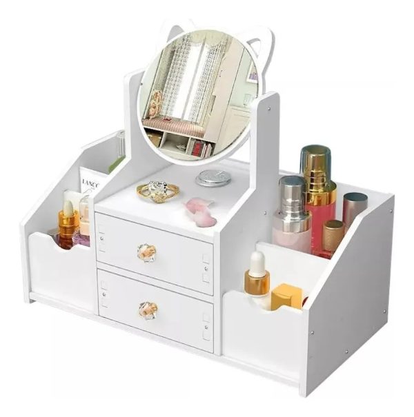 ORGANIZADOR DE MAQUILLAJE CON ESPEJO