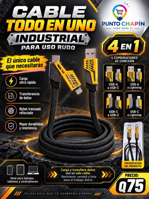 813645916_122137555185232530_6318741434780713381_n Cable Todo en Uno Industrial 4 en 1 para Uso Rudo - Carga Ultra Rápida